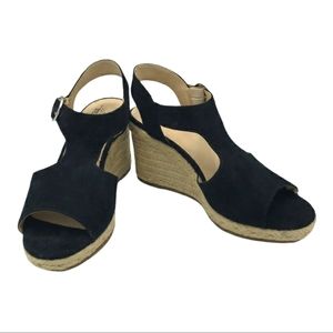 Life Stride Memory Foam Open Toe Wedge Shoes